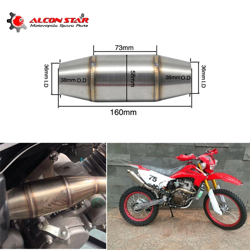 Alconstar-Motorcycle Exhaust Pipe 36MM Muffler Catalyst Expansion Chamber for CRF RMZ DRZ KTM YZF KXF CRF WRF WR YZ Exhaust Race
Alconstar-Motorcycle Exhaust Pipe 36MM Muffler Catalyst Expansion Chamber for CRF RMZ DRZ KTM YZF KXF CRF WRF WR YZ Exhaust Race