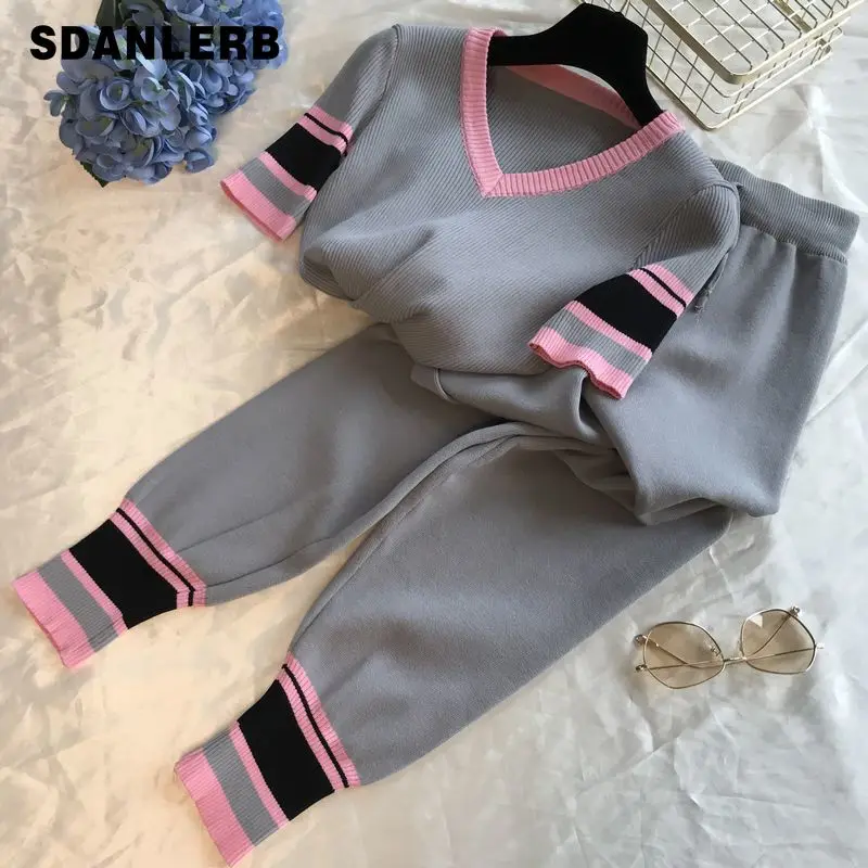 2019 Spring Summer Knit Two Piece Set Womens Track Suits Short Sleeve Knitted Tops +high Waisted Thin Loose Knitted Pants Girls
2019 Spring Summer Knit Two Piece Set Womens Track Suits Short Sleeve Knitted Tops +high Waisted Thin Loose Knitted Pants Girls