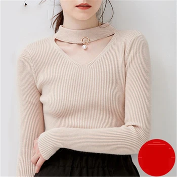 2020 New Autumn Winter Sweater Women's Bottoming Shirt V-neck Slim Sweater Knitted Pullovers X318
2020 New Autumn Winter Sweater Women's Bottoming Shirt V-neck Slim Sweater Knitted Pullovers X318