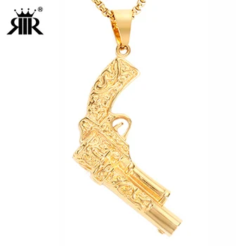 RIR Gold Machine Gun Uzi Charms Tattoo Big Gun Pendant Necklace Military Jewelry Stainless Steel Mens Hip Hop Jewellery 2019
RIR Gold Machine Gun Uzi Charms Tattoo Big Gun Pendant Necklace Military Jewelry Stainless Steel Mens Hip Hop Jewellery 2019