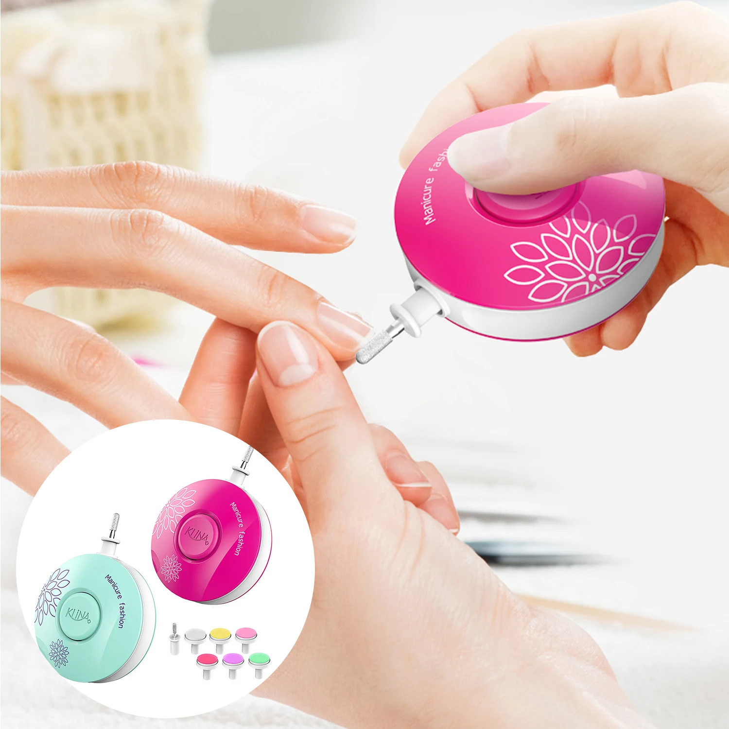 Safety Electric Baby Nail Trimmer Baby Nail File Clipper Scissors Cutter with 7PCS Grinding Heads Baby Infant Nail Care Tool
Safety Electric Baby Nail Trimmer Baby Nail File Clipper Scissors Cutter with 7PCS Grinding Heads Baby Infant Nail Care Tool