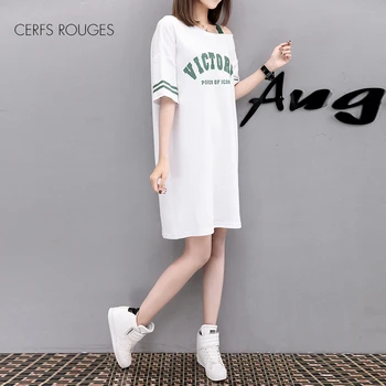 2018 Summer Cotton white Letter O-Neck women's dress for women female Women's clothing girls Preppy Style Short dress cute
2018 Summer Cotton white Letter O-Neck women's dress for women female Women's clothing girls Preppy Style Short dress cute