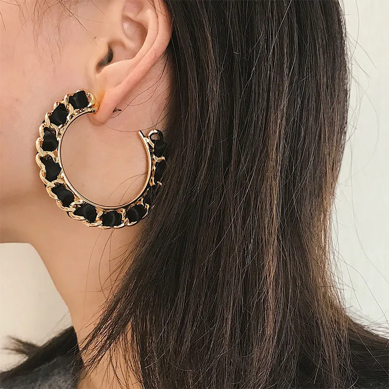 Women Fashion Round Big Hoops Earrings Charms Large Geometric Circle Earrings Colorful Ladies Oversized Chain Earrings Female
Women Fashion Round Big Hoops Earrings Charms Large Geometric Circle Earrings Colorful Ladies Oversized Chain Earrings Female