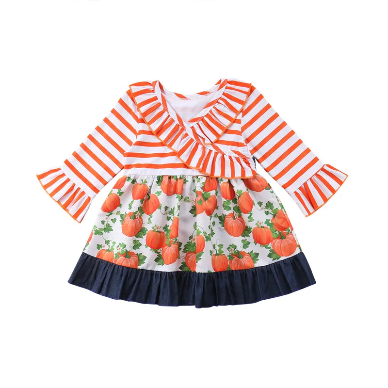baby girls clothes children clothing girls Halloween dress girls fall dress long sleeve dress with pumpkin print vestidos
baby girls clothes children clothing girls Halloween dress girls fall dress long sleeve dress with pumpkin print vestidos