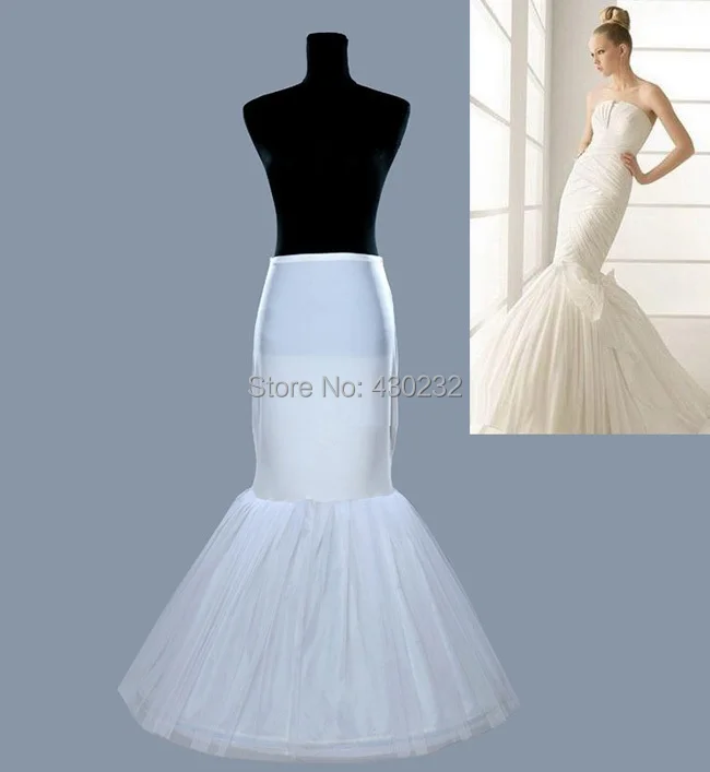 

2019 Whole Sale In Stock Plus Size One/1 Hoop Petticoat Slip Crinoline For Mermaid Wedding Dresses Underskirt Women