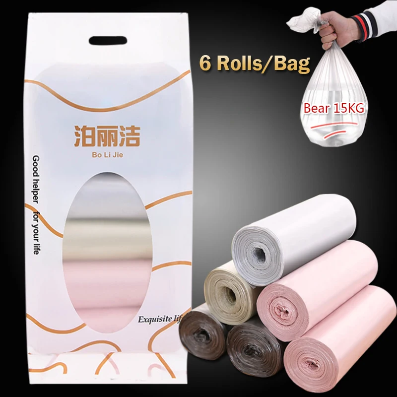 6 Rolls Thicken Kitchen Garbage Bag Household Points Off Convenient Environmental Trash Can Bin Rubbish Disposable Plastic Bags
6 Rolls Thicken Kitchen Garbage Bag Household Points Off Convenient Environmental Trash Can Bin Rubbish Disposable Plastic Bags