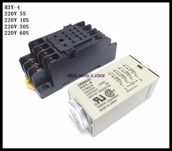 3 Sets/Lot H3Y-4 AC220V 5S/10S/30S/60S Delay Timer Time Relay 0-5/10/30/60 Seconds 220VAC & PYF14A Socket Base Brand New
3 Sets/Lot H3Y-4 AC220V 5S/10S/30S/60S Delay Timer Time Relay 0-5/10/30/60 Seconds 220VAC & PYF14A Socket Base Brand New