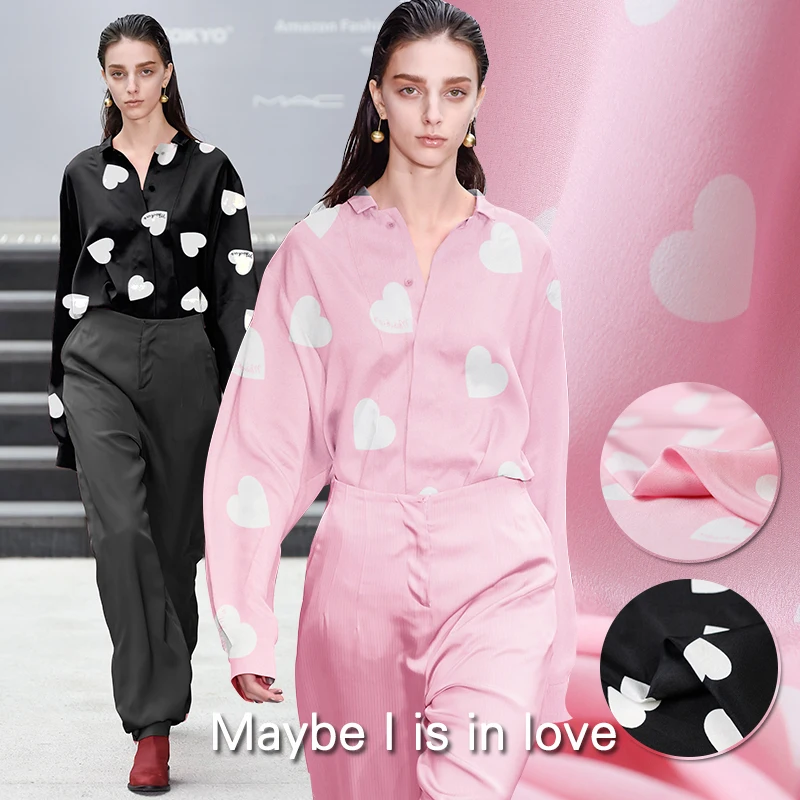 114cm Width 12mm White Hearts Black Pink 100% Mulberry Silk Crepe de Chine Fabric for Woman Summer Dress Blouse Sewing DIY-AF868
114cm Width 12mm White Hearts Black Pink 100% Mulberry Silk Crepe de Chine Fabric for Woman Summer Dress Blouse Sewing DIY-AF868