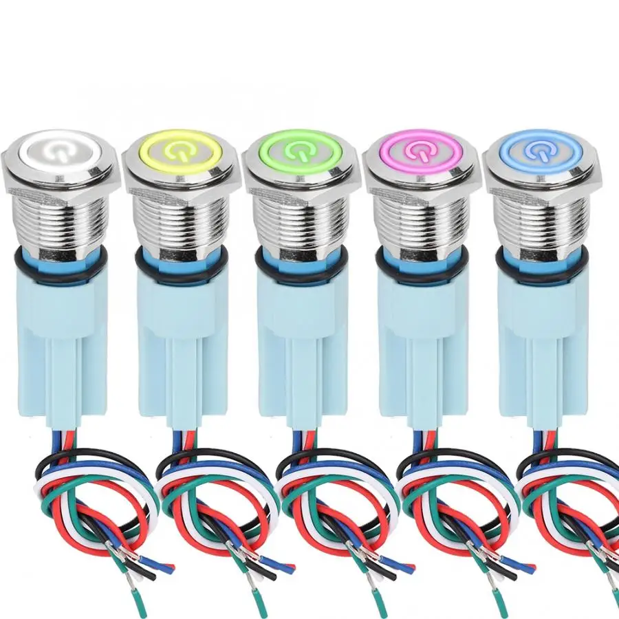 16mm 12V Waterproof Car LED Light Self-locking Latching Push Button Switch With Plug LED Latching Switch Latching Switch
16mm 12V Waterproof Car LED Light Self-locking Latching Push Button Switch With Plug LED Latching Switch Latching Switch