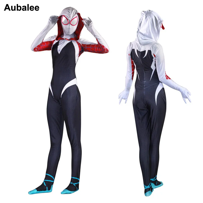 Women Kids Girls Spider Gwen Stacy Amazing Spider-man Costume Halloween Spandex Zentai Bodysuit Suit Spiderman Hoodie Jumpsuits
Women Kids Girls Spider Gwen Stacy Amazing Spider-man Costume Halloween Spandex Zentai Bodysuit Suit Spiderman Hoodie Jumpsuits