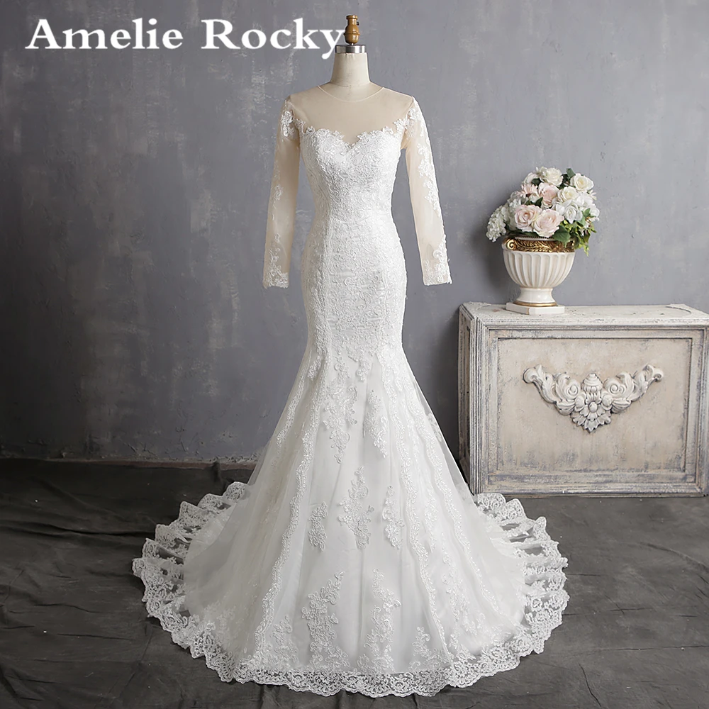 Vestidos De Noiva 2019 Bride Dress Lace Long Sleeve Wedding Dress Sexy Backless Mermaid Wedding Dresses 2019 Robe De Mariee
Vestidos De Noiva 2019 Bride Dress Lace Long Sleeve Wedding Dress Sexy Backless Mermaid Wedding Dresses 2019 Robe De Mariee