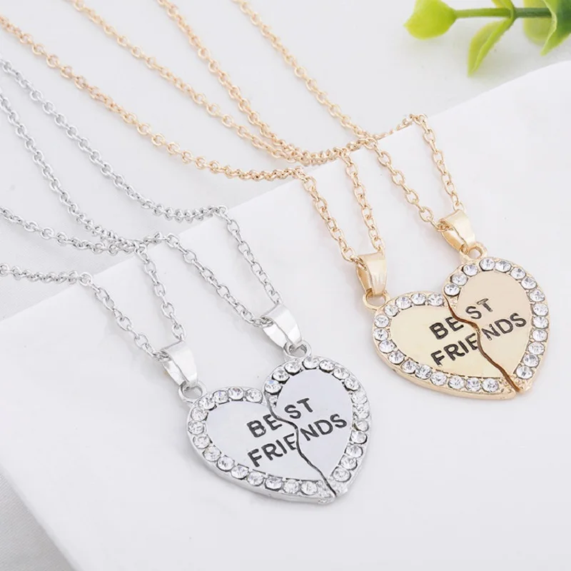 Fashion Friend Forever Series Two-color Gold And Silver Pendant Necklace One Half And A Half Girlfriend Brother Couple Wholesale
Fashion Friend Forever Series Two-color Gold And Silver Pendant Necklace One Half And A Half Girlfriend Brother Couple Wholesale