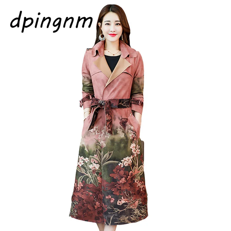 New Autumn Suede Slim printing Trench Coat female long section spring new temperament women's printed coat Blazer Trench Abrigo
New Autumn Suede Slim printing Trench Coat female long section spring new temperament women's printed coat Blazer Trench Abrigo