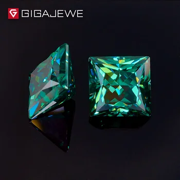 GIGAJEWE Dark Green Color Princess Cut 5.5mm 1-1.5ct Fancy Clear Moissanite Stone For Wedings Engagement Ring Set
GIGAJEWE Dark Green Color Princess Cut 5.5mm 1-1.5ct Fancy Clear Moissanite Stone For Wedings Engagement Ring Set