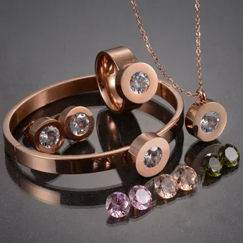 UZone Top Quality 316L Stainless Steel Famous Brand Jewelry Set Interchangeable 7 Colors Austria Crystal Bijoux Set
UZone Top Quality 316L Stainless Steel Famous Brand Jewelry Set Interchangeable 7 Colors Austria Crystal Bijoux Set