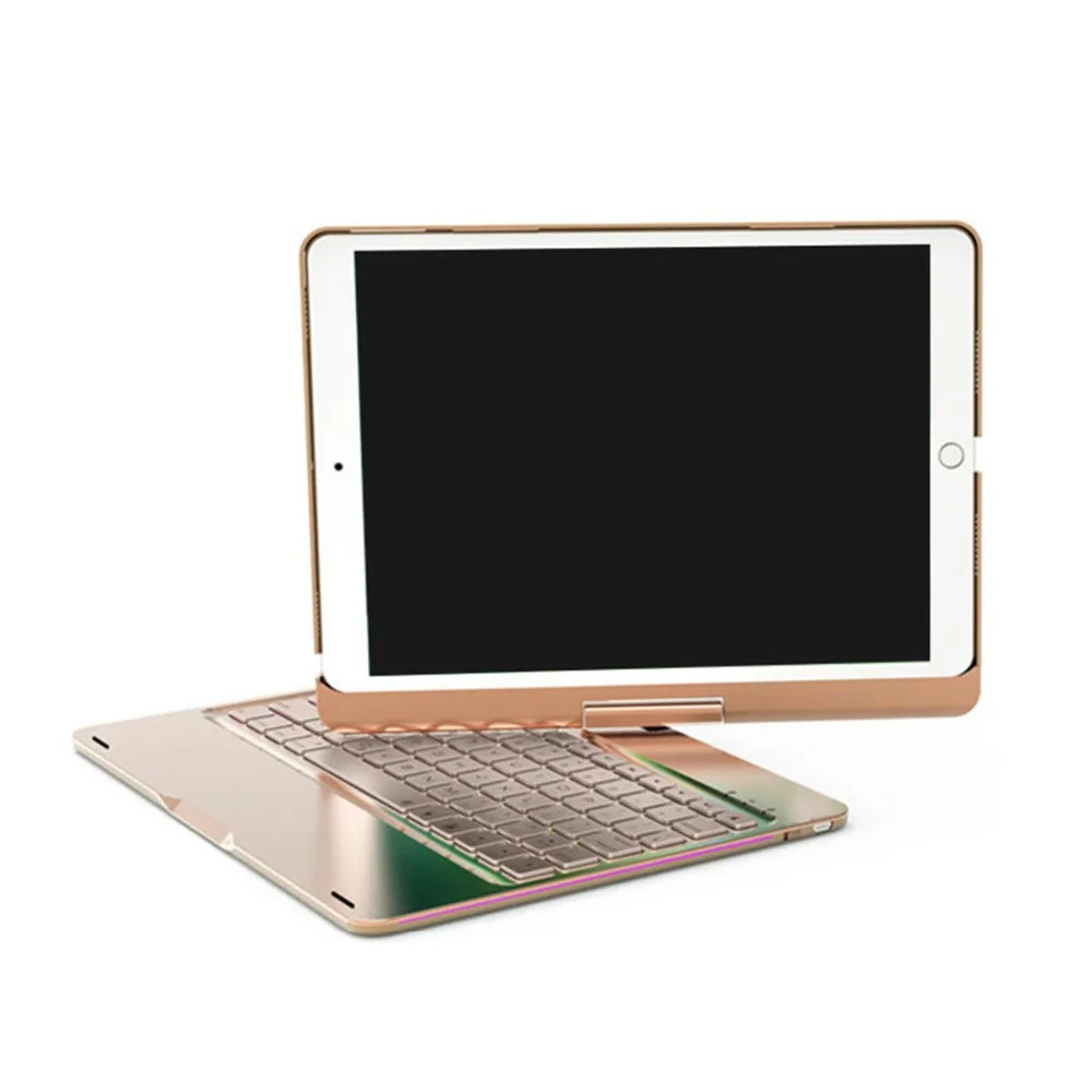 For Ipad Pro 9.7 / 10.5 Inch 360 Degree Notebook Keyboard 7 Color Backlight Split Shell Wireless Bluetooth Aluminum Chassis | Компьютеры и