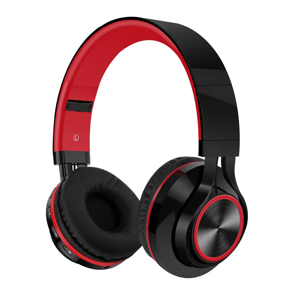 Mic Headphones Black Red Wireless Bluetooth Foldable Headphones Hi-Fi Stereo Headset With Mic SD/TF Card#20
Mic Headphones Black Red Wireless Bluetooth Foldable Headphones Hi-Fi Stereo Headset With Mic SD/TF Card#20