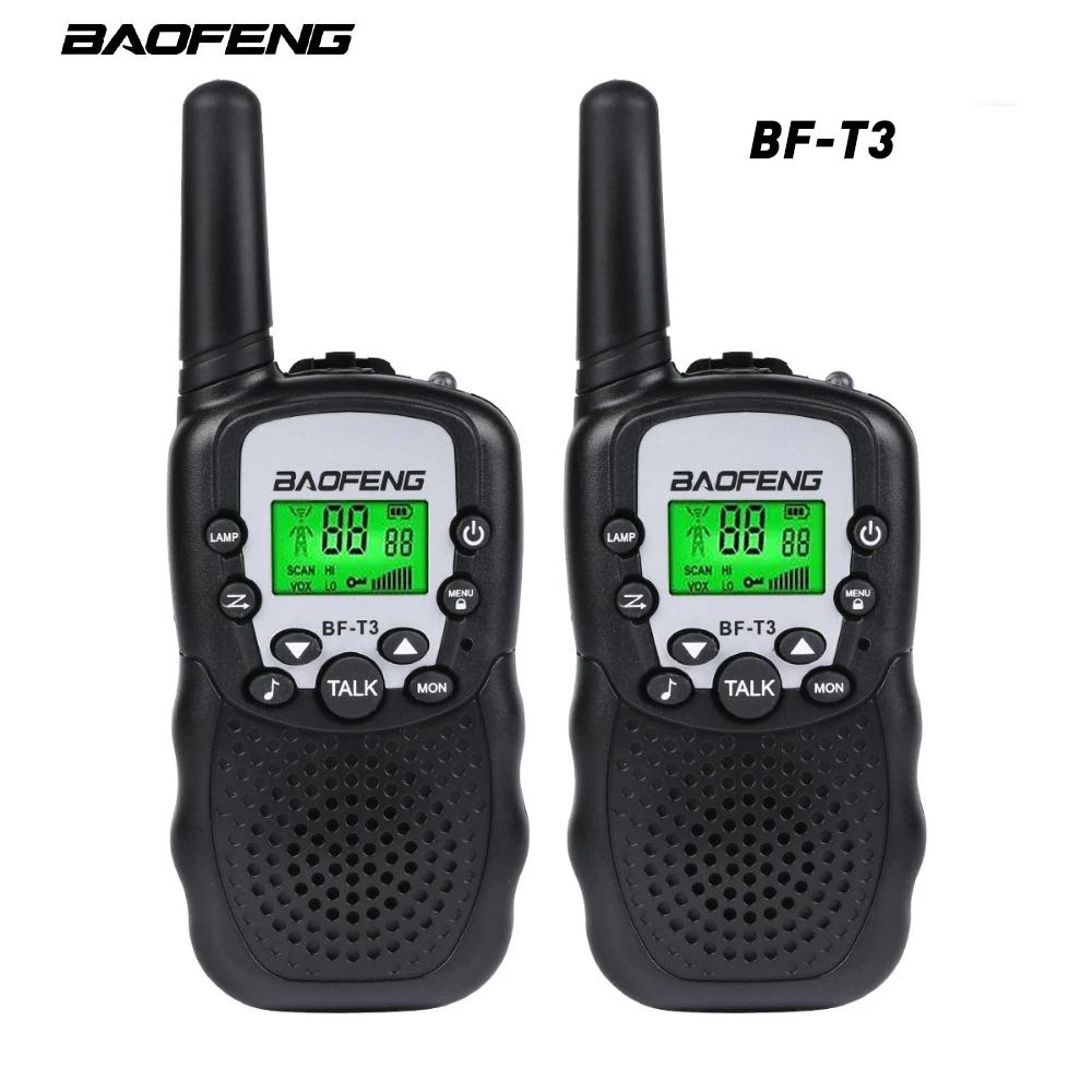 2Pcs Portable BF-T3 Mini Walkie Talkie Outdoor Kids Interphones 0.5W 8/22CH LCD Display Handheld Two-way Radio Transceiver
2Pcs Portable BF-T3 Mini Walkie Talkie Outdoor Kids Interphones 0.5W 8/22CH LCD Display Handheld Two-way Radio Transceiver