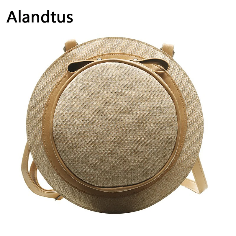 Alandtus Women Handbags Round Straw Shoulder Bag Casual Messenger Crossbody Bags For Women 2019 Handmade Woven Travel Beach Bag
Alandtus Women Handbags Round Straw Shoulder Bag Casual Messenger Crossbody Bags For Women 2019 Handmade Woven Travel Beach Bag