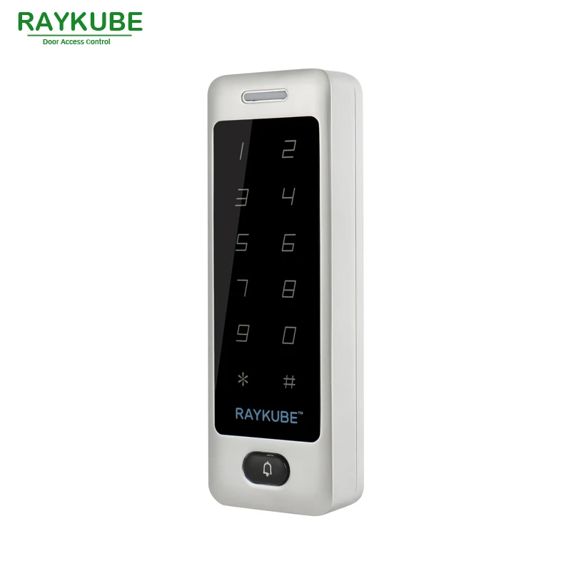 RAYKUBE Access Control RFID 125HKz Metal Password Touch Keypad For Door Access Control System Waterproof IPX3 R-T04 Silver
RAYKUBE Access Control RFID 125HKz Metal Password Touch Keypad For Door Access Control System Waterproof IPX3 R-T04 Silver