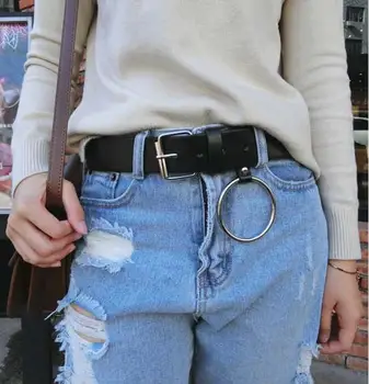New Fashion Designer Sexy PU Leather Punk Harajuku Big O Ring Belt Exaggerated Big Metal Ring Metal Hoop Belts For Women Belts
New Fashion Designer Sexy PU Leather Punk Harajuku Big O Ring Belt Exaggerated Big Metal Ring Metal Hoop Belts For Women Belts