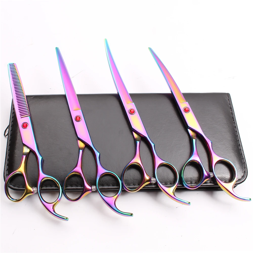 C3003 4Pcs 7" Hairdresser For Dog Customize Logo Cutting+Thinning Scissors+Up&Down Curved Shears Professional Pets Hair Scissors
C3003 4Pcs 7" Hairdresser For Dog Customize Logo Cutting+Thinning Scissors+Up&Down Curved Shears Professional Pets Hair Scissors