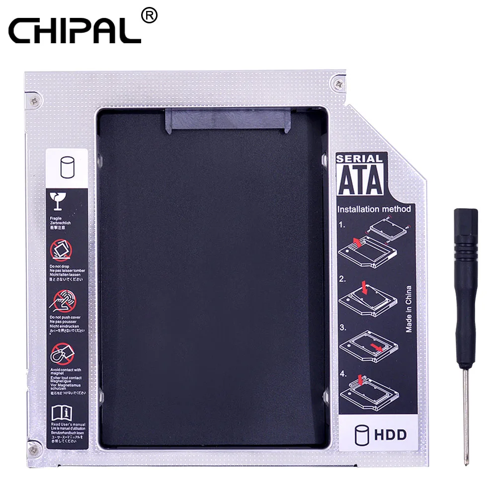 CHIPAL 2nd HDD Caddy 12.7mm PATA IDE to SATA 3.0 for 2.5'' 2T SSD Hard Disk Case Enclosure for Laptop DVD-ROM CD-ROM Optibay
CHIPAL 2nd HDD Caddy 12.7mm PATA IDE to SATA 3.0 for 2.5'' 2T SSD Hard Disk Case Enclosure for Laptop DVD-ROM CD-ROM Optibay
