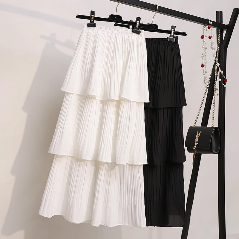 Women Cake Skirt 2020 New Sweet Fresh Solid Color Layers Frill Pleated Skirt Female High Waist Long Chiffon Skirt White Z8
Women Cake Skirt 2020 New Sweet Fresh Solid Color Layers Frill Pleated Skirt Female High Waist Long Chiffon Skirt White Z8