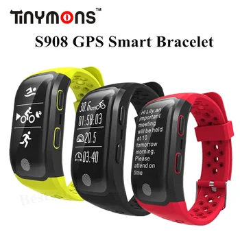 

2017 Newest S908 GPS Smart Band Bluetooth Heart Rate IP68 Waterproof Sleep Monitor Pedometer Smart Bracelet For Android IOS