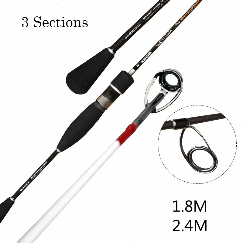 Lure Rod Fishing Rod Fishing Pole Super Light Super Fast Carbon Fiber Power  Ul 3