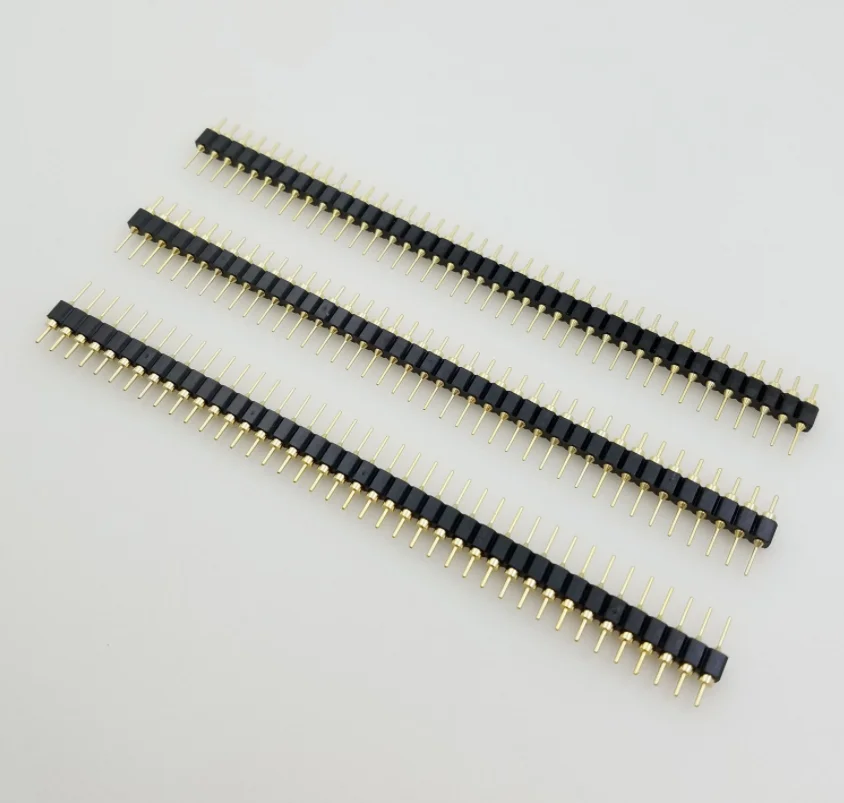 Free shipping 100pcs Gold-plated Round needle 40 Pin 1x40 Single Row Male 2.54mm Breakable Pin Header Connector Strip
Free shipping 100pcs Gold-plated Round needle 40 Pin 1x40 Single Row Male 2.54mm Breakable Pin Header Connector Strip