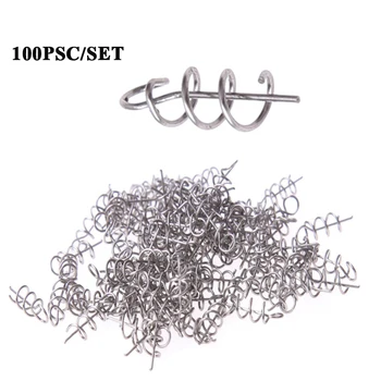 100Pcs/lot Fishing Hook Centering Pins Fixed Latch Needle Spring Twist Crank Lock for Soft Lure Latch Pin Pesca
100Pcs/lot Fishing Hook Centering Pins Fixed Latch Needle Spring Twist Crank Lock for Soft Lure Latch Pin Pesca