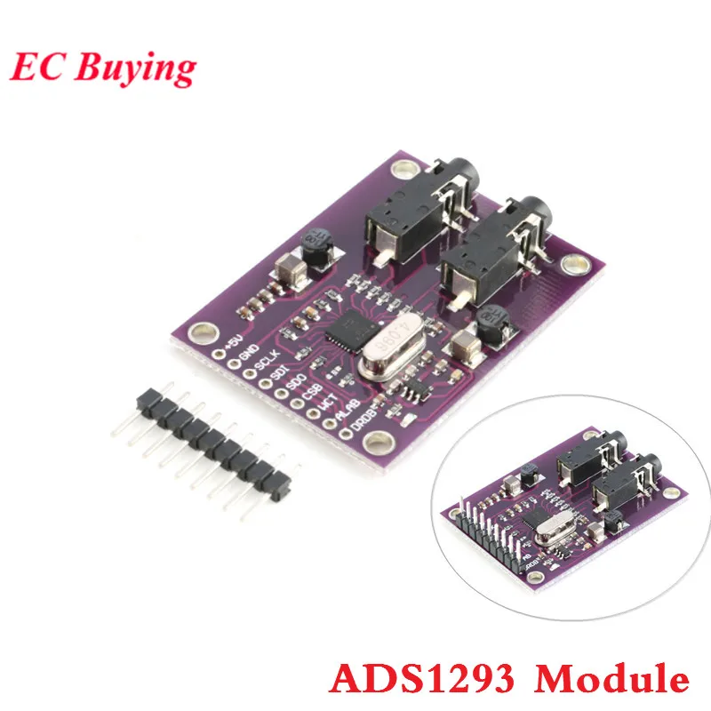 ADS1293 ECG Module Digital Electrocardiogram Module Physiological Signal Measurement 3 Channel 24 Bit Analog Front End
ADS1293 ECG Module Digital Electrocardiogram Module Physiological Signal Measurement 3 Channel 24 Bit Analog Front End