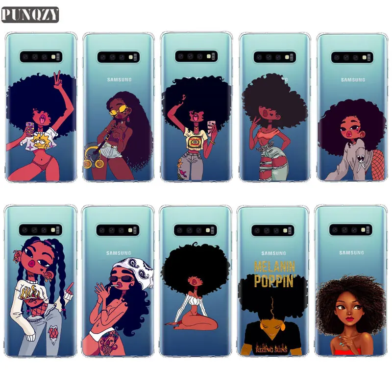 Afro Black Girl Magic Melanin Poppin phone Case For Samsung A7 2018 S6 S7 Edge Cover for Samsung S10 E S9 S8 Plus Soft TPU Case
Afro Black Girl Magic Melanin Poppin phone Case For Samsung A7 2018 S6 S7 Edge Cover for Samsung S10 E S9 S8 Plus Soft TPU Case