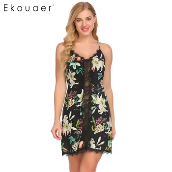 Ekouaer Women Nightgown Lace Patchwork Nighties Sleepwear Dress Sleeveless Spaghetti Strap Elastic Waist Sleepshirt Home Clothes
Ekouaer Women Nightgown Lace Patchwork Nighties Sleepwear Dress Sleeveless Spaghetti Strap Elastic Waist Sleepshirt Home Clothes