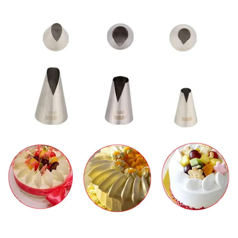 

#686#580#580S Cake Decorating Tips Set Pastry Icing Piping Nozzles Stainless Steel Large Flower Cream Decoration Tips Nozzle