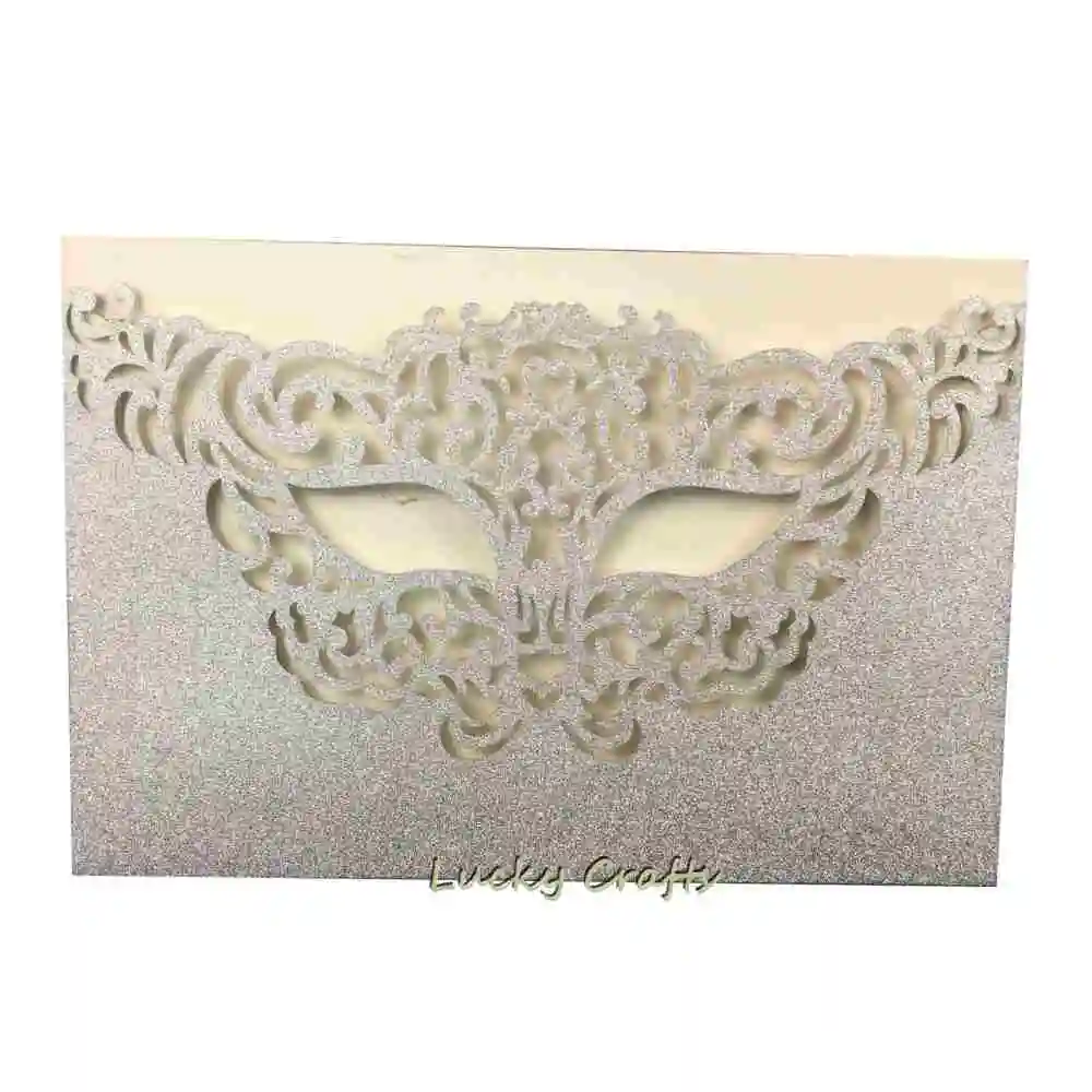 100pcs Glitter Paper Elegant Laser Cut Mask Wedding Invitation Cards Customizable Pocket Cover For Bridal Shower Invite Gift
100pcs Glitter Paper Elegant Laser Cut Mask Wedding Invitation Cards Customizable Pocket Cover For Bridal Shower Invite Gift