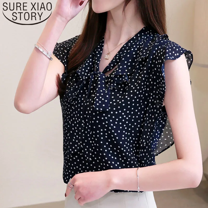 Fashion women tops and blouses 2019 ladies tops harsjuku shirt chiffon blouse shirt Sleeveless Bow Polka Dot V-Neck 4126 50
Fashion women tops and blouses 2019 ladies tops harsjuku shirt chiffon blouse shirt Sleeveless Bow Polka Dot V-Neck 4126 50