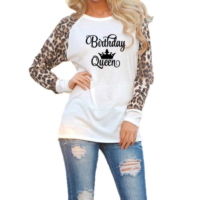 2019 New Fashion Birthday Queen Crown Print Long Sleeve T-Shirt Female Leopard Harajuku Birthday Gift Punk Silicone Funny Tees
2019 New Fashion Birthday Queen Crown Print Long Sleeve T-Shirt Female Leopard Harajuku Birthday Gift Punk Silicone Funny Tees