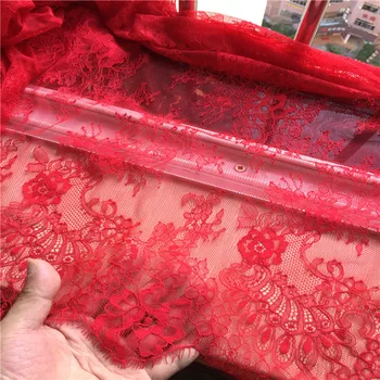 5M/lot red ultra-thin thin soft and elegant skin French eyelash lace fabric wedding dress dress fabric Dress Accessories
5M/lot red ultra-thin thin soft and elegant skin French eyelash lace fabric wedding dress dress fabric Dress Accessories