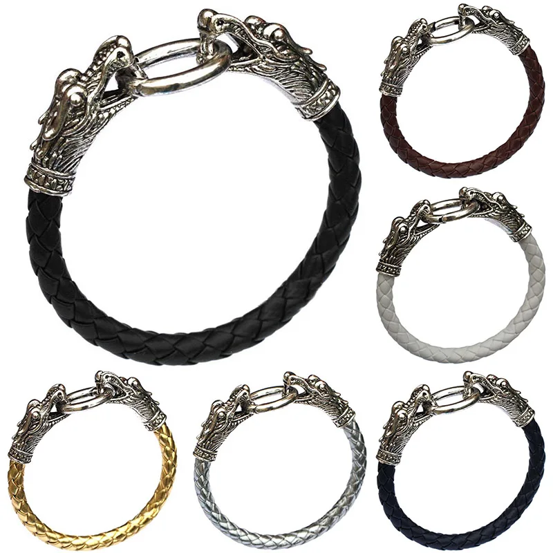 LNRRABC Dragon PU Leather Aggressiveness Silver Men Animal Chinese zodiac Alloy Popular Charm Bracelets
LNRRABC Dragon PU Leather Aggressiveness Silver Men Animal Chinese zodiac Alloy Popular Charm Bracelets