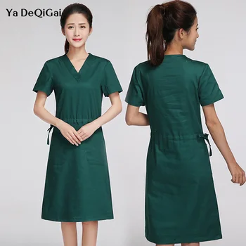 Healthcare Hospital Gown Wrap Medical Scrub Coat Nurse Robe Overlap Side Tie Cotton Surgical Uniform pharmacy nurse work uniform 
Healthcare Hospital Gown Wrap Medical Scrub Coat Nurse Robe Overlap Side Tie Cotton Surgical Uniform pharmacy nurse work uniform