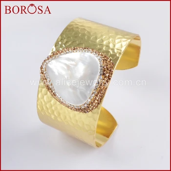 BOROSA 1Piece Elegant Natural Freshwater Pearl Bangle Cuff Gold Plating Drop Freshwater Pearl Wide Bracelets Jewelry JAB935
BOROSA 1Piece Elegant Natural Freshwater Pearl Bangle Cuff Gold Plating Drop Freshwater Pearl Wide Bracelets Jewelry JAB935