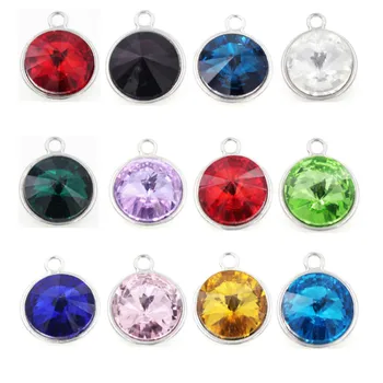 12 Months Birthstone Dangle Charms Pedants Silver Color Birthstone Charms Pendants Jewelry 120pcs/lot
12 Months Birthstone Dangle Charms Pedants Silver Color Birthstone Charms Pendants Jewelry 120pcs/lot