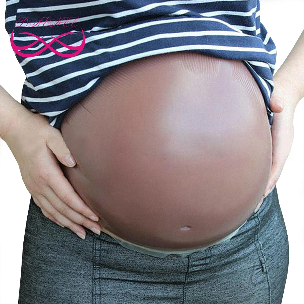 6 7 8 Month Fake Belly Month Pregnant Baby Bump Silicone Prosthetics Tummy 2kg