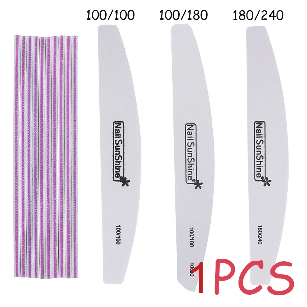 

1Pc Portable Double Sided Nail Files Sanding Buffer Pedicure Manicure Professional Nail Care Beauty Tools 100/180/240 Nail File