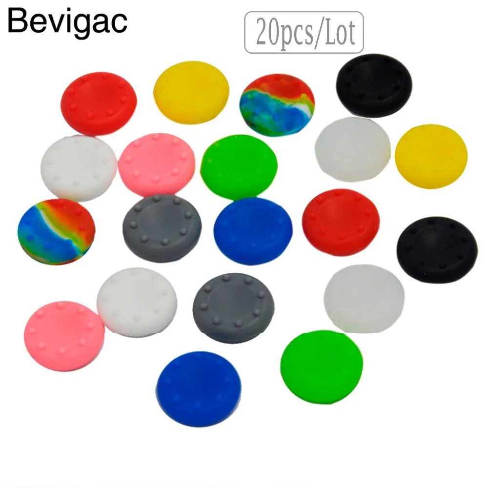 

Bevigac 20 Silicone Controller Thumb Stick Grips Cap Cover for Sony Play Station PS4 PS3 PS2 PS 4 3 2 Dualshock Game Accessories