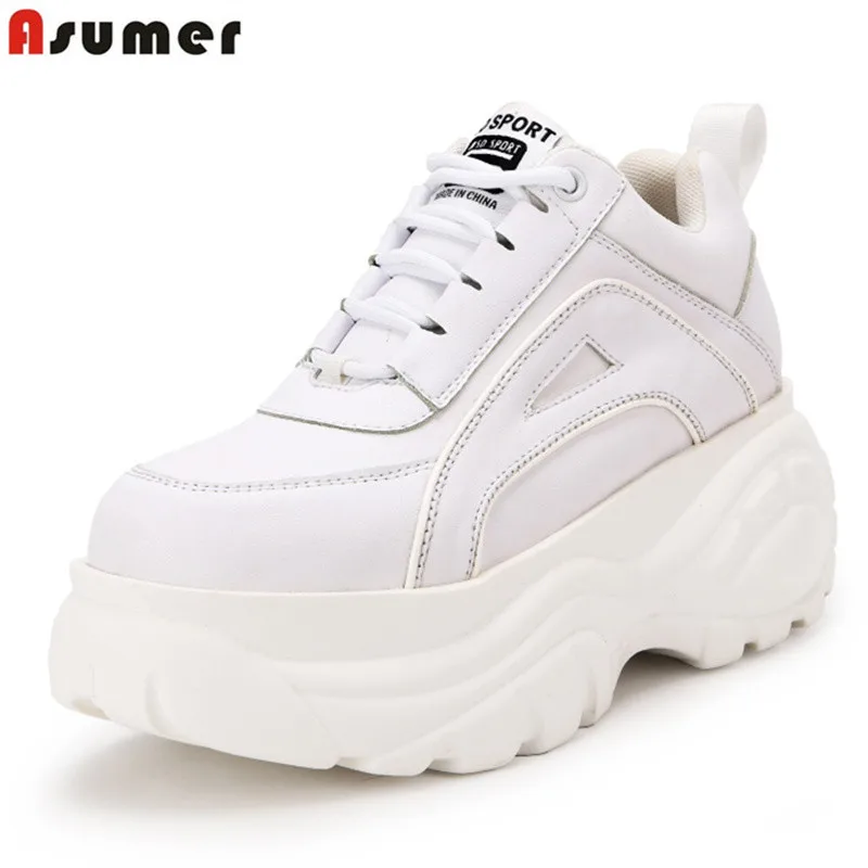 ASUMER 2020 spring autumn thick bottom women sneakers lace up round toe platform shoes solid white ladies platform sneakers
ASUMER 2020 spring autumn thick bottom women sneakers lace up round toe platform shoes solid white ladies platform sneakers