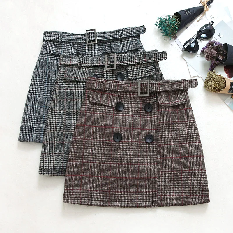 Woolen Plaid Pattern Mini Skirts 2018 Autumn Winter Women England Style High Waist A Line Stretch Bodycon Saia Femininas S8503
Woolen Plaid Pattern Mini Skirts 2018 Autumn Winter Women England Style High Waist A Line Stretch Bodycon Saia Femininas S8503