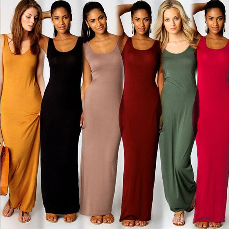High Stretch Tank Robe Spring Summer 2019 Elegant Women Sexy Dress O-neck Sleeveless Slim Maxi Dress Thin Long Dress Vestidos
High Stretch Tank Robe Spring Summer 2019 Elegant Women Sexy Dress O-neck Sleeveless Slim Maxi Dress Thin Long Dress Vestidos